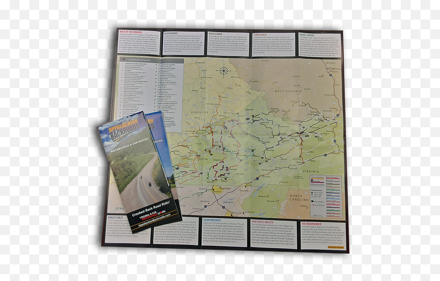 Motorcycle Map Virginia Appalachian Backroads - Horizontal Png,Mountain Range Map Icon