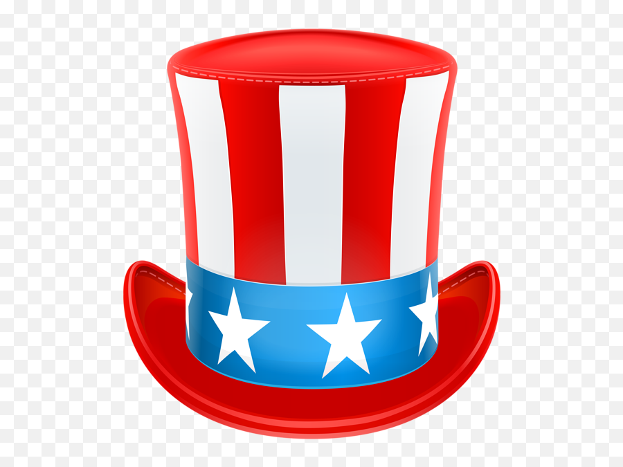 Uncle Sam Hat Clipart - Transparent Background Uncle Sam Hat Png,Fourth Of July Png