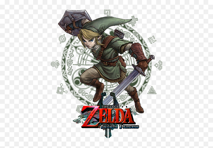 Zelda Twilight Princess Link Action Pose Logo Chri Puzzle Png Icon