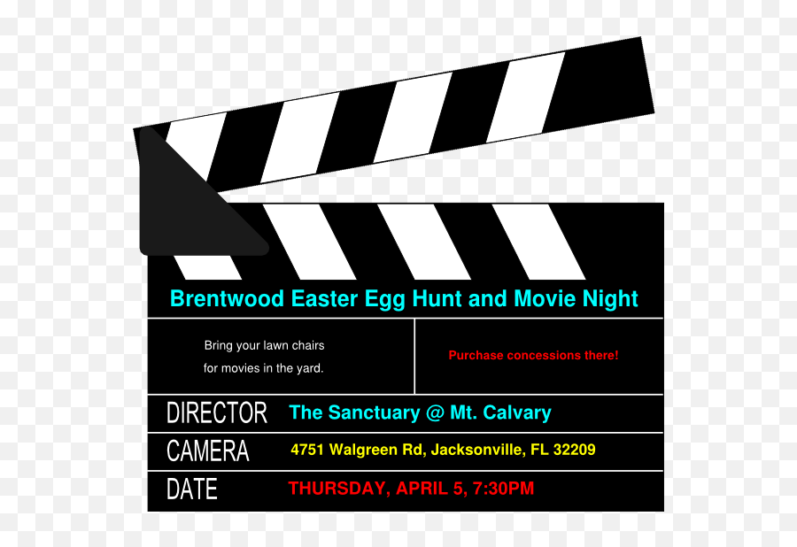 Easter Egg Hunt Clip Art - Cartoon Light Camera Action Png,Movie Night Png
