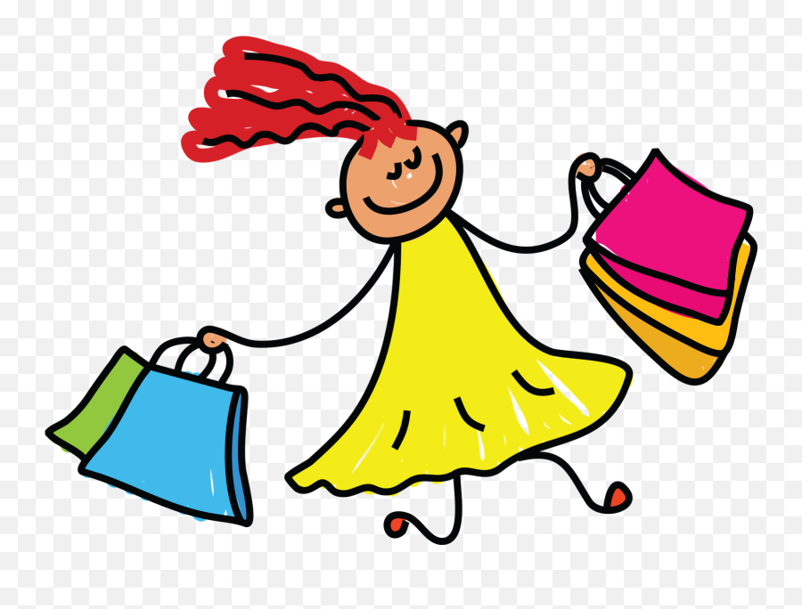 Clipart Children Shopping - Shopping Clipart Png,Shopping Transparent