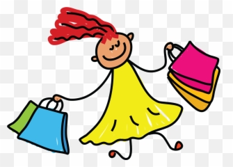 Clipart Children Shopping - Shopping Clipart Png,Shopping Transparent