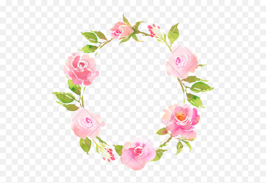 Wreath Clipart Boho - Pink Flower Wreath Png Full Size Png Pink Flower Wreath Png,Boho Png