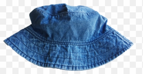 Denim Bucket Hat With Initial Patch Png