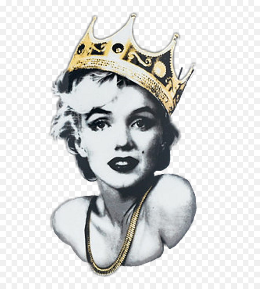Scqueen Queen Crown Marilynmonroe - Marilyn Monroe Painting On Canvas High Detail Png,Biggie Png