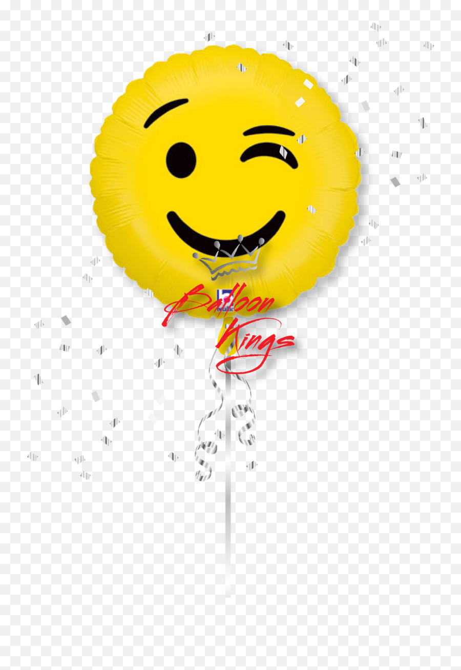 Emoji Wink - Smiley Face Balloon Transparent Png,Wink Png