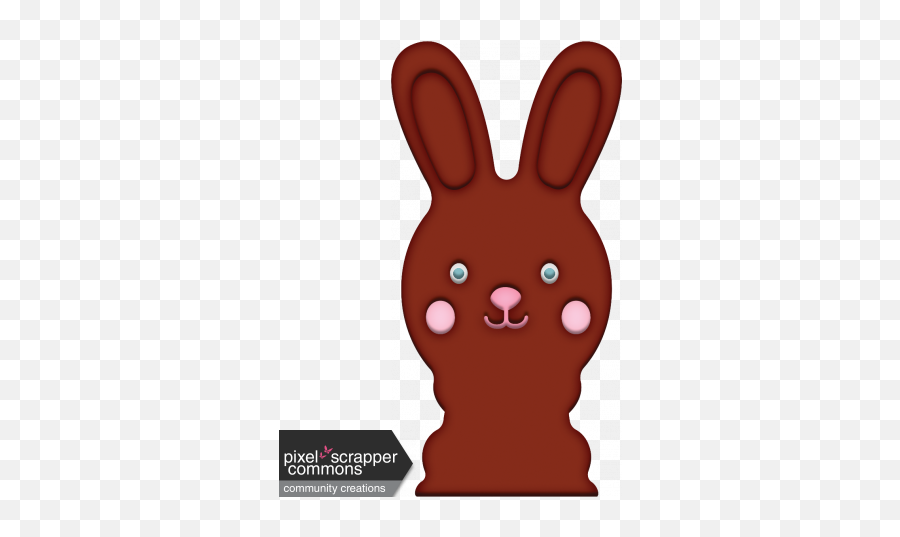 Easter - Chocolate Bunny Element Graphic By Melissa Riddle Domestic Rabbit Png,Chocolate Bunny Png