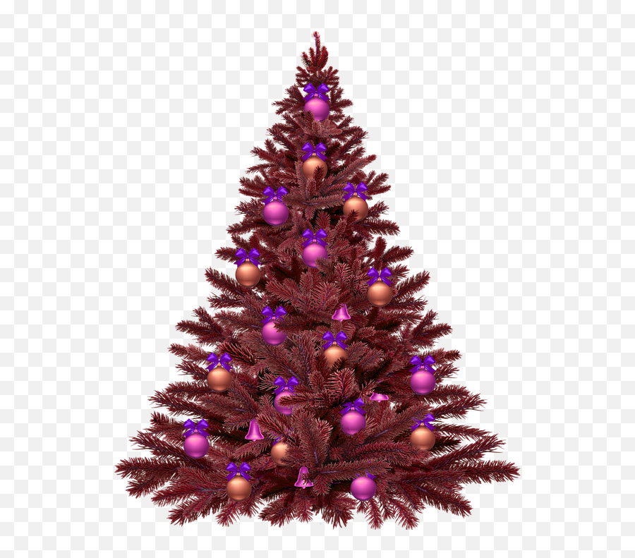 Purple Christmas Tree No Background - Christmas Tree No Background Png,Christmas Backgrounds Png