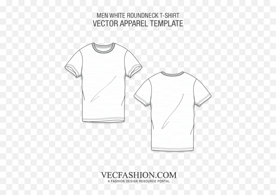Tshirt Template Png - Monochrome,White T Shirt Template Png