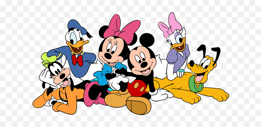 Mickey And Friends Clipart - Minnie Mickey Donald Goofy Daisy Pluto Png,Friends Clipart Transparent
