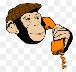 Illustration Of Chimp Talking - Cartoon Png,Chimp Png