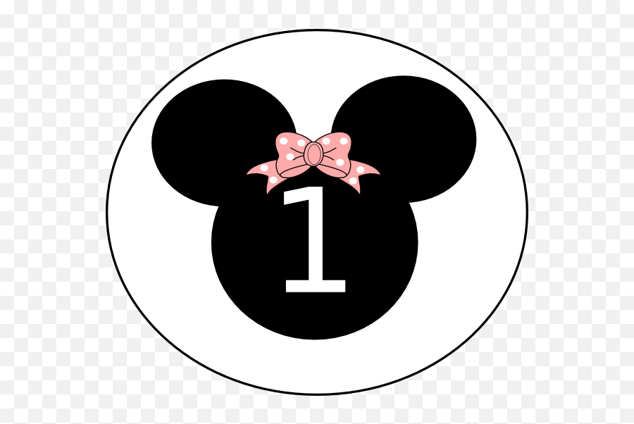 Birthday Clip Art - Cabeza De Minnie Mouse Png,First Birthday Png