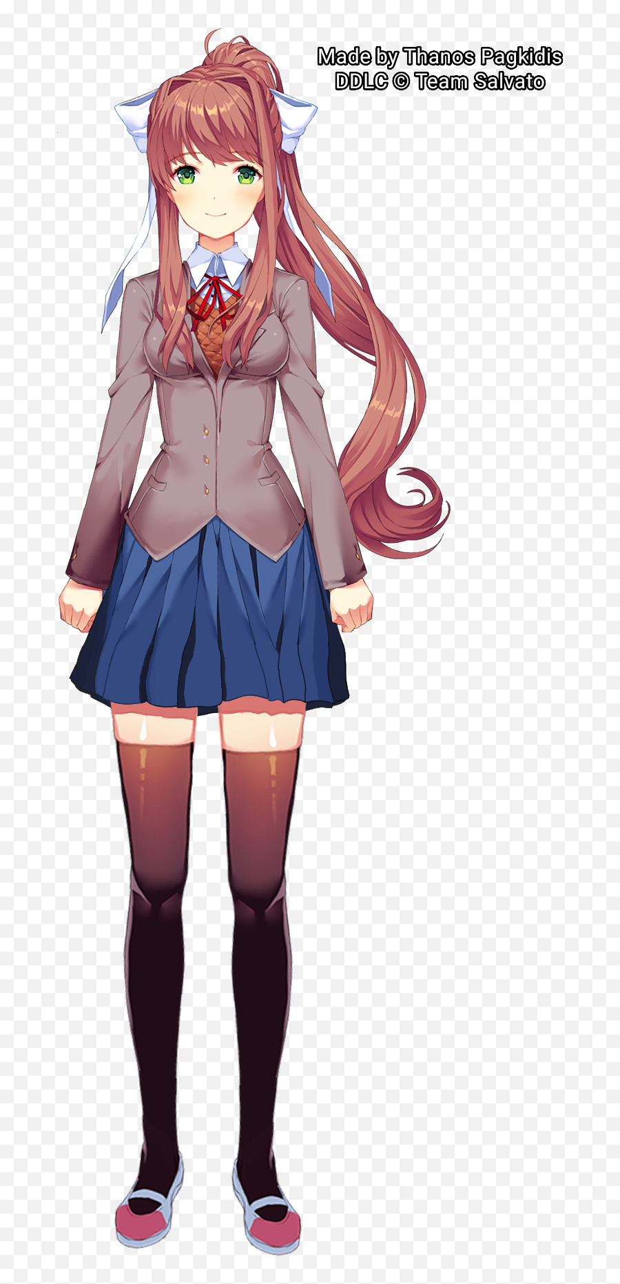 Monika Sprite But Its Full - Doki Doki Literature Club Monika Sprites Png,Monika Png