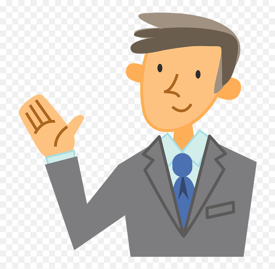Businessman Acting As A Guide Clipart - Talking On The Phone Clipart Png,Acting Png