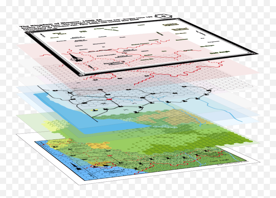 Download All The Layers Used To Make An Overland Hex Map - Map Layers Png,Png Layers