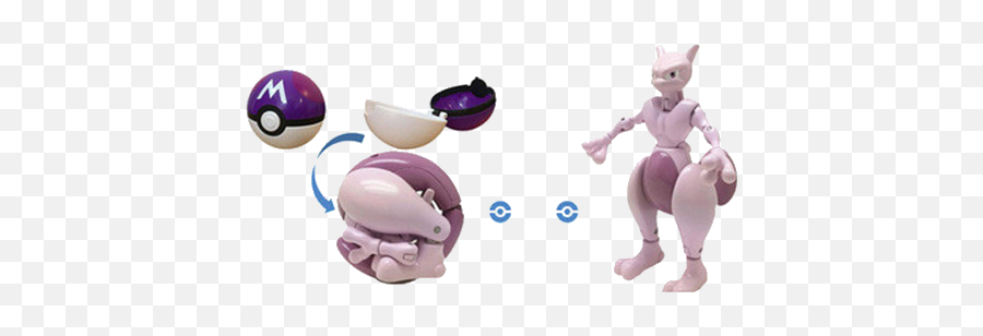 Pokemon Go Pokeball Mewtwo Transforming Figure - Toy Png,Mewtwo Png