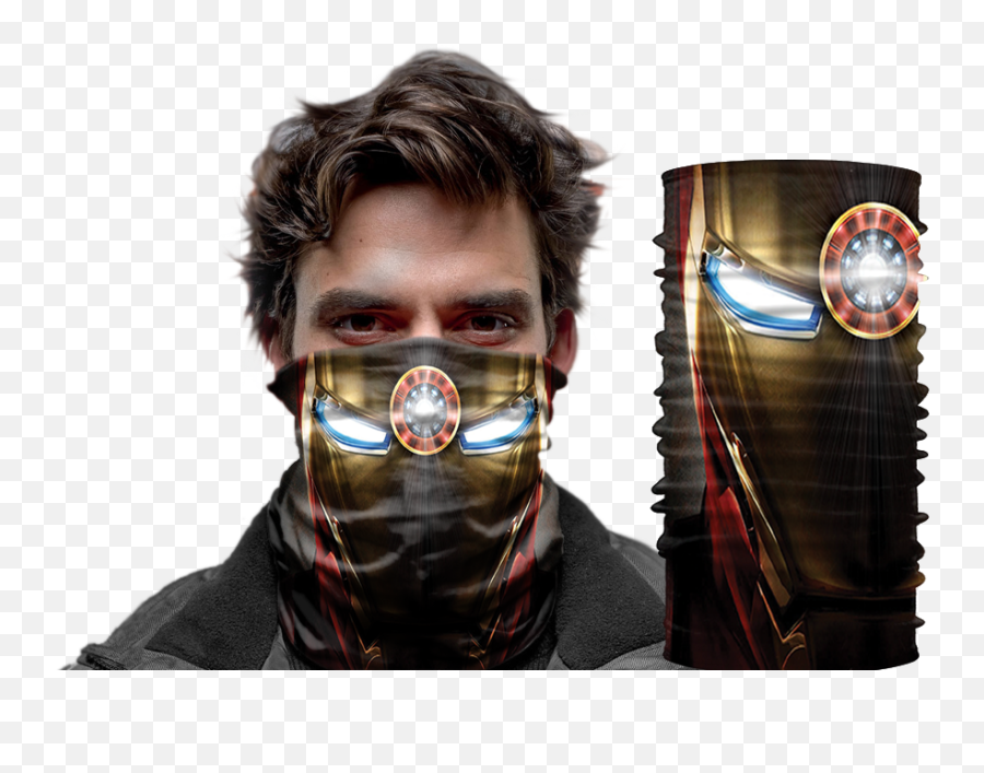 Face Wear Iron Man Close Up - Buff Mask South Africa Png,Iron Man Mask Png