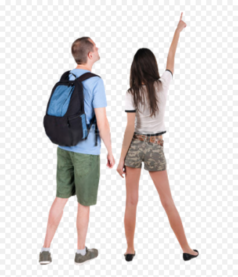 Couple Standing Lookingup - Person Looking Up Transparent Background Png,Person Looking Png