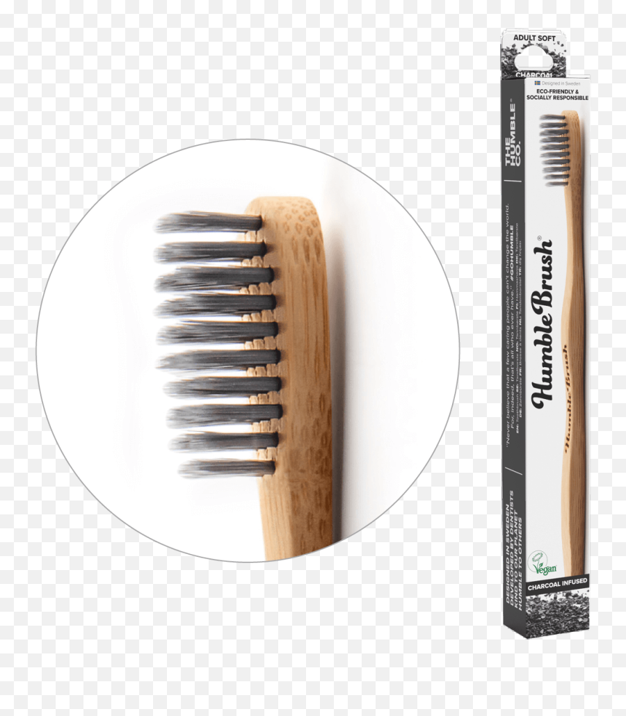 Humble Brush Adult - Charcoal Infused Soft Bristles Humble Co Brush Adult Png,Tooth Brush Png