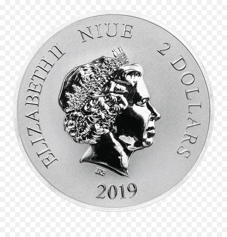 The Green Dragon - 1 Oz Emkcom 2019 1 Oz Nzd Niue Celestial Animals The Green Dragon Silver Coin Png,Green Dragon Png