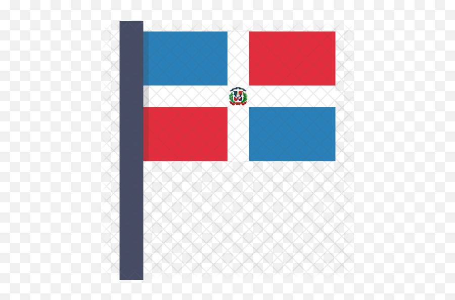 Dominican Flag Icon Of Flat Style - Flag Png,Dominican Flag Png