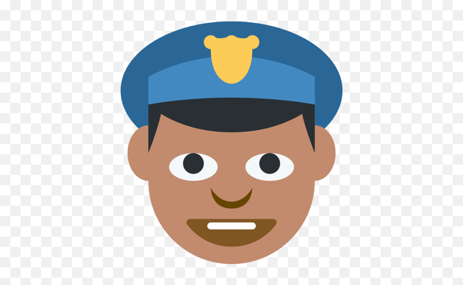 Cop Medium Dark Skin Tone Officer Police Icon - Police Transparent Police Emoji Png,Police Icon Png