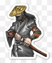 The Bearded Samurai - StickerApp Barbudo png