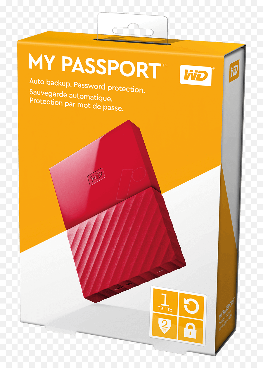 Download Western Digital My Passport External Hard Drive 1tb - External Hdd Wd 1tb Png,Western Digital Logo Png