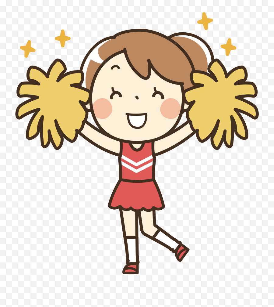 Clipart Images Cheerleader - Cartoon Cheerleader Png,Cheerleader Silhouette Png
