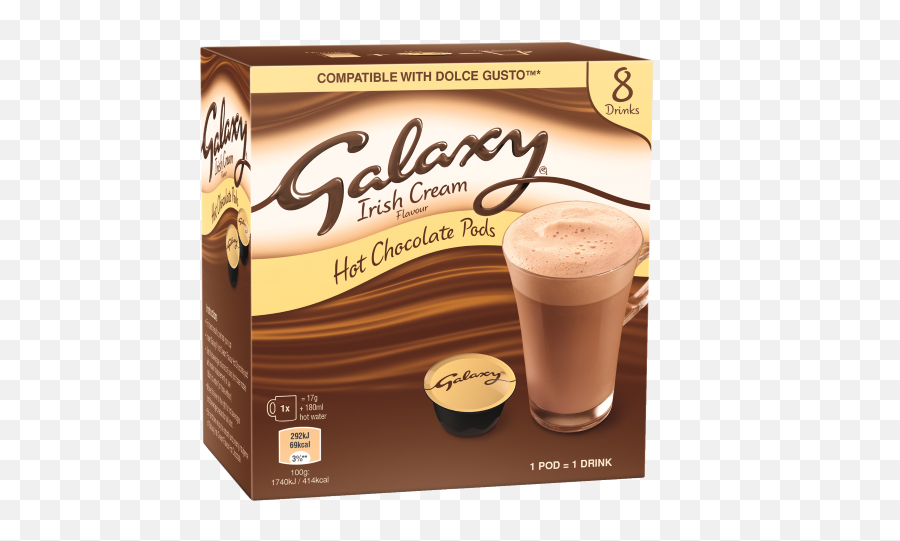 Galaxy Irish Cream Hot Chocolate Pods - Aimia Foods Png,Hot Chocolate Transparent