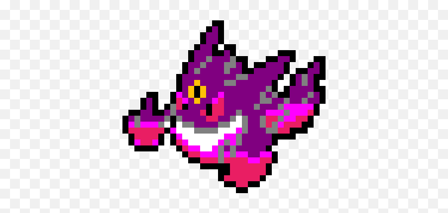 Mega Gengar Pixel Art Clipart - Full Size Clipart 4501190 Pixel Art ...