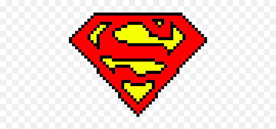 Superman Logo - Superman Pixel Art Minecraft Png,Superman Image Logo