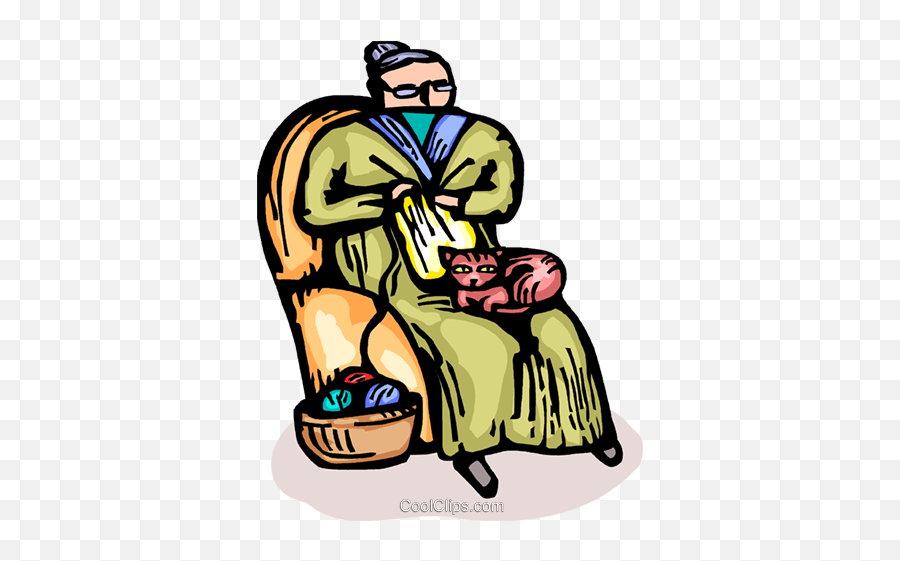 Elderly Woman Knitting Royalty Free Vect 327094 - Png Knitting,Knitting Png