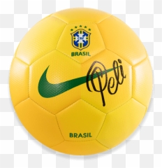 Pele Autographed Brazil Nike Soccer - Ball png