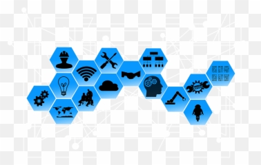 Industry 4 0 Network Points Lines - Transparent Logo png