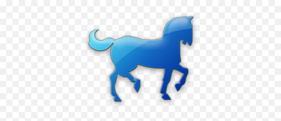 Blue Horse Icon Png Transparent - Animal Figure,White Horse Icon