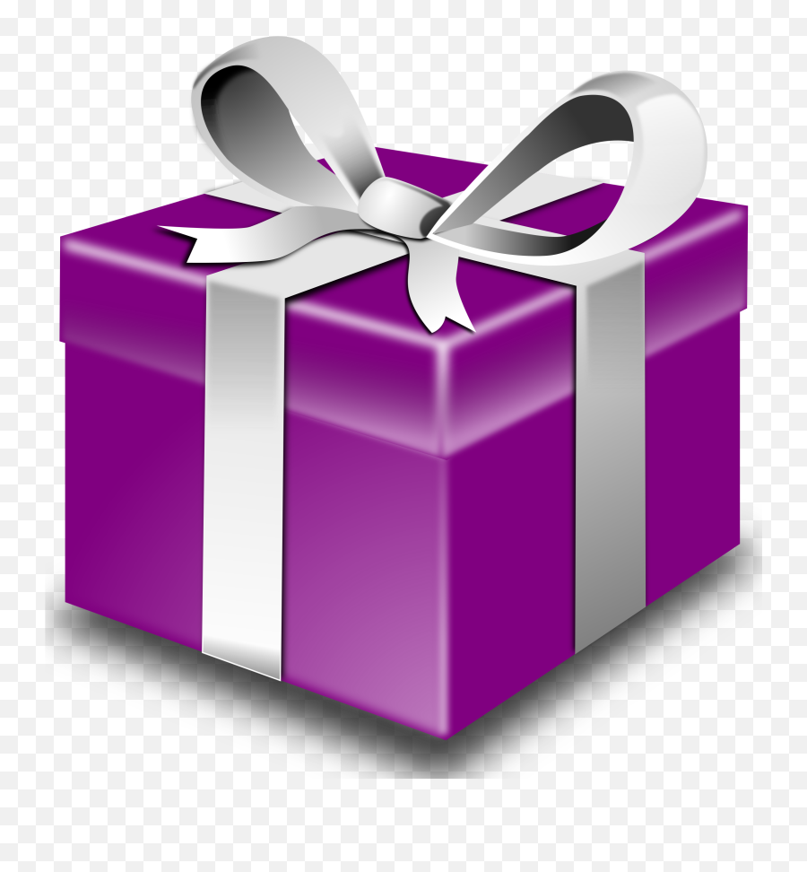 Gift Boxes Png - Purple Present Clipart,Gift Box Icon Png