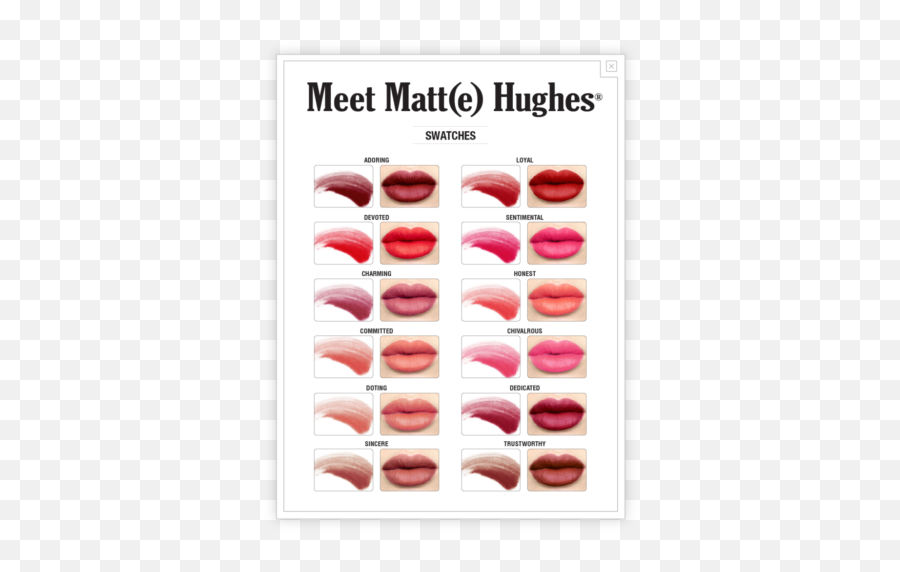 Thebalm Meet Matte Hughes Liquid Lipsticks Full Size Choose Shadee - Balm Meet Matte Hughes Swatches Png,Color Icon Metallic Liquid Lipstick