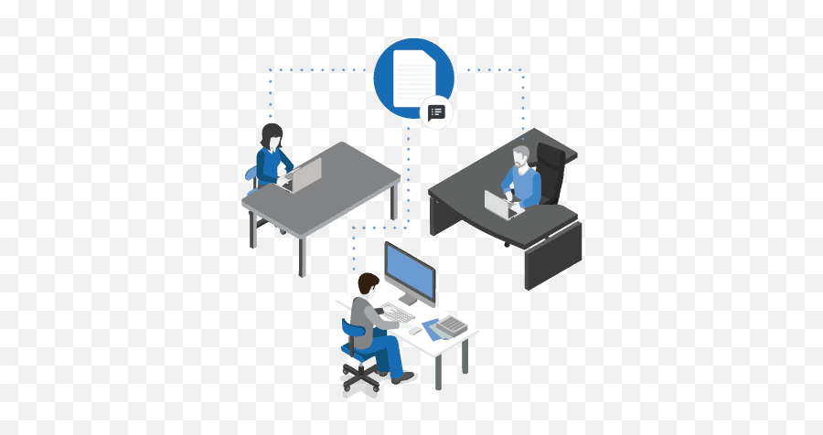 Remote Working Solutions Objective Corporation - Office Worker Png,Table Work Icon