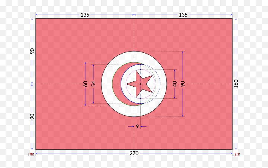 Flag Of Tunisia - Wikiwand Flag Of Denmark Construction Sheet Png,Union Intersection Svg Icon