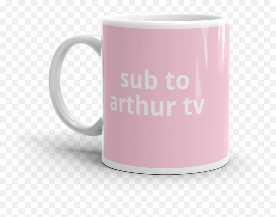 Mug With Icon And Sub To Arthur Tv Print Pink - Magic Mug Png,Image Viewer Icon