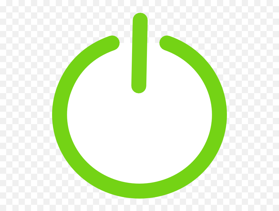 Green Power Button Clip Art - Vector Clip Art Dot Png,Power Icon Green