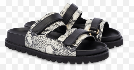 Fussbett Sandals In Viper Print Calfskin - Open Toe png