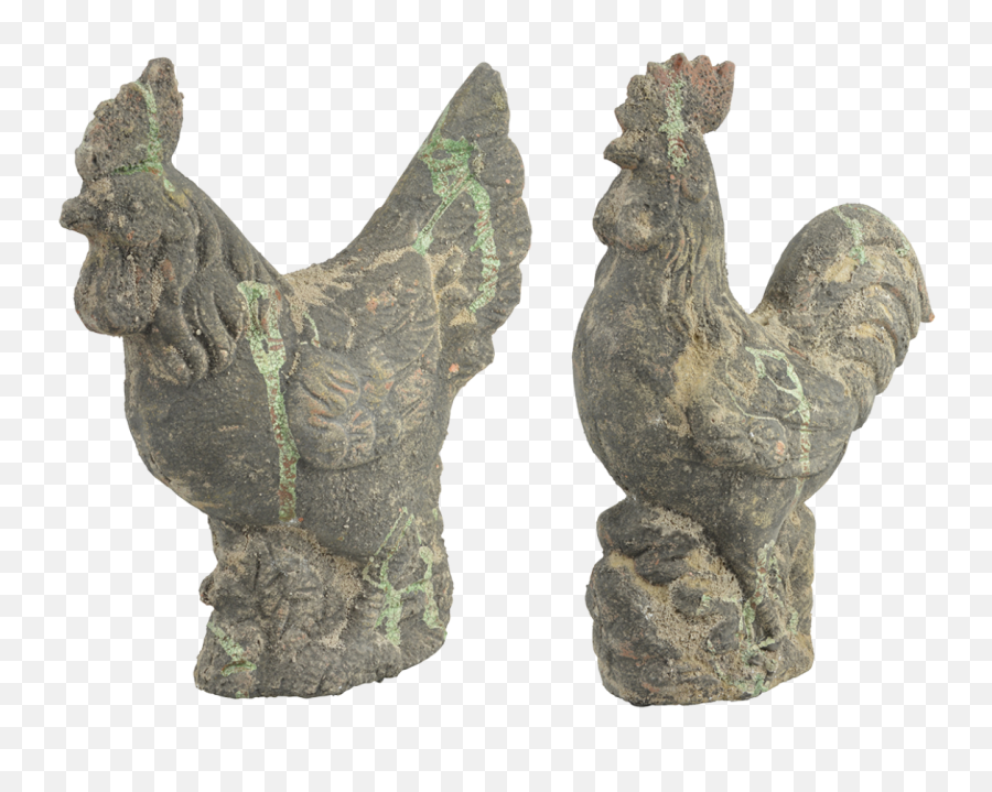 Ac Cockerel U0026 Chicken Moss - Esschert Design Ac164 Esschert Design Png,Rubber Chicken Png