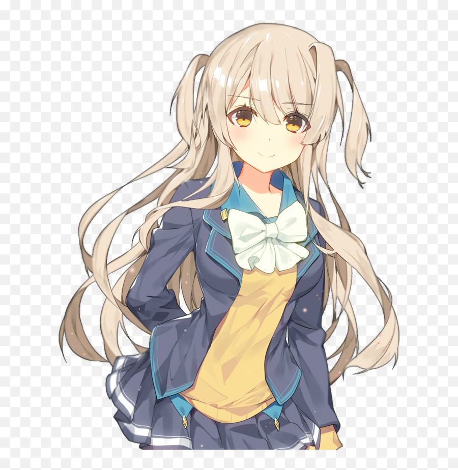 Download Anime Girl Yellow Hair - Anime Girl Yellow Hair Png,Girl Hair Png