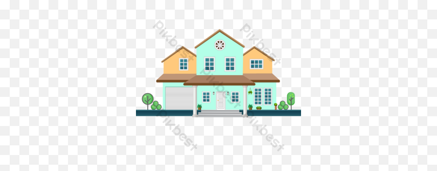 The Cartoon House Vector Illustration Png Images Ai Free Home Icon