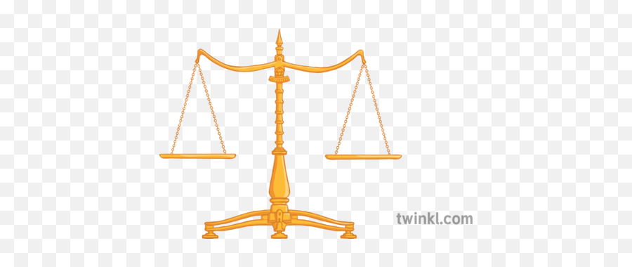 Scales Of Justice Evenly Balanced Illustration - Twinkl Brass Png,Scales Of Justice Png