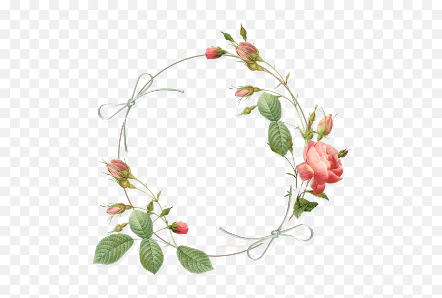 Vintage Round Floral Frame Png Image Mart - Vintage Flower Circle Png,Vintage Flowers Png