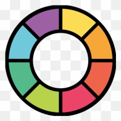 Color Wheel Icon Of Colored Outline Style - Available SVG Competences Png