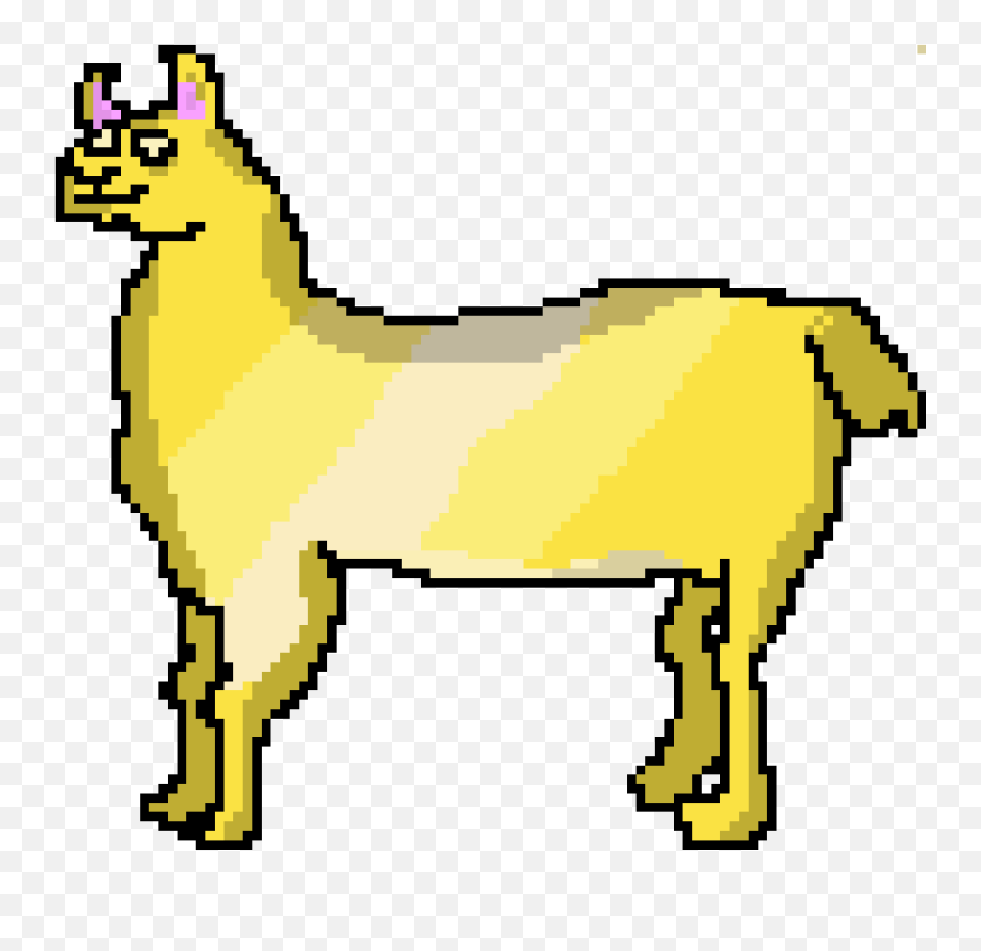 Golden Llama Pixel Art Maker - Clip Art Png,Llama Png